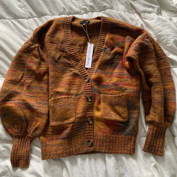 Nwt For Love And Lemons Helena Autumn Tones Cardigan - Picture 2 of 9